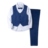 Παιδικό κοστούμι με γιλέκο για αγόρια Mayaguez μπλε ρουά