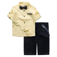 Παιδικό σετ με πουκάμισο για αγόρια Bird summer κίτρινο γάμος βάφτιση καλοκαιρινό καλό επίσημο ετών online
