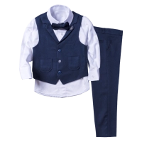 Παιδικό κοστούμι με γιλέκο για αγόρια Maple Leaf μπλέ 1-4 