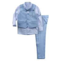Παιδικό κοστούμι με γιλέκο για αγόρια mayaguez γαλάζιο (6-9) 
