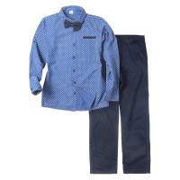 Παιδικό σετ με πουκάμισο για αγόρια Tertu μπλε σετ με πουκάμισο παντελόνια αγορίστικα οικονομικά ετών