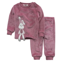 Βρεφικό σετ φόρμας Εβίτα για κορίτσια Beauty Bunny ροζ καθημερινό χειμωνιάτικο βρεφικό χνουδωτό μηνών online (1)