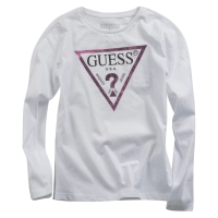 Παιδική μπλούζα GUESS για κορίτσια Sona άσπρο καθημερινό ανοιξιάτικο φθινοπωρινό σχολείο επώνυμο άνετο ετών online (1)