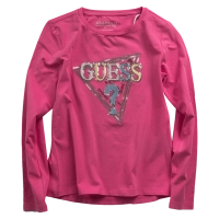 Παιδική μπλούζα GUESS για κορίτσια Lovely Girl ροζ σχολείο καθημερινό ανοιξιάτικο φθινοπωρινό επώνυμο ετών online (1)