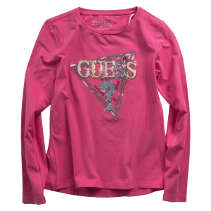 Παιδική μπλούζα GUESS για κορίτσια Lovely Girl ροζ σχολείο καθημερινό ανοιξιάτικο φθινοπωρινό επώνυμο ετών online (1)