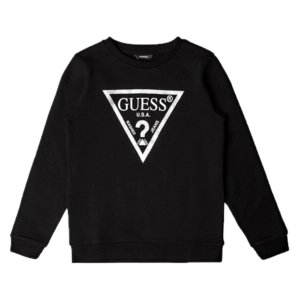 Παιδική μπλούζα GUESS για κορίτσια Glam μαύρο καθημερινή σχολείο ανοιξιάτικη φθινοπωρινή άνετη ετών online