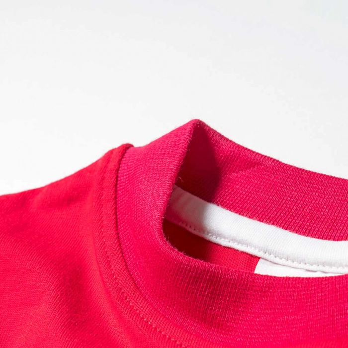 Παιδική μπλούζα New College για αγόρια Lets go crazy Κόκκινο καθημερινές επώνυμες ποιοτικές μπλούζες online 1