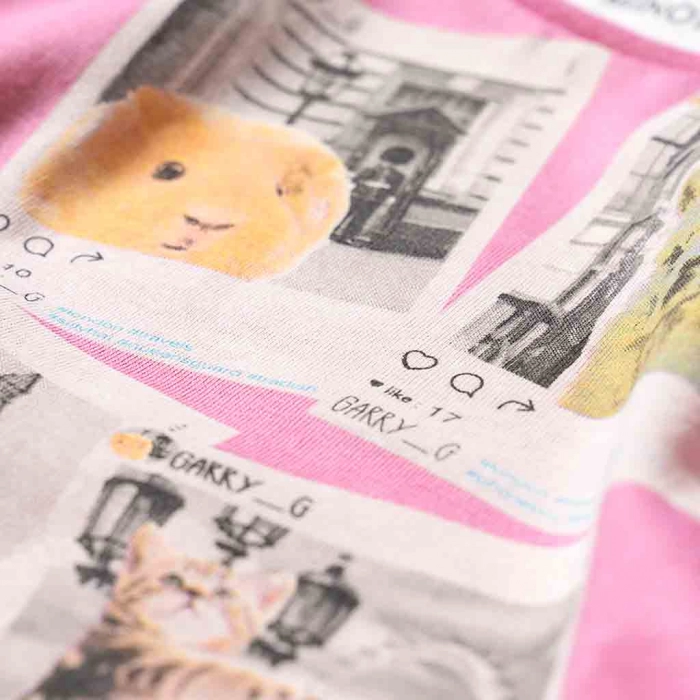 Παιδική μπλούζα MINOTI για κορίτσια Garry ροζ κοριτσίστικη οικονομική επώνυμα παιδικά ρούχα για ετών σχέδιο
