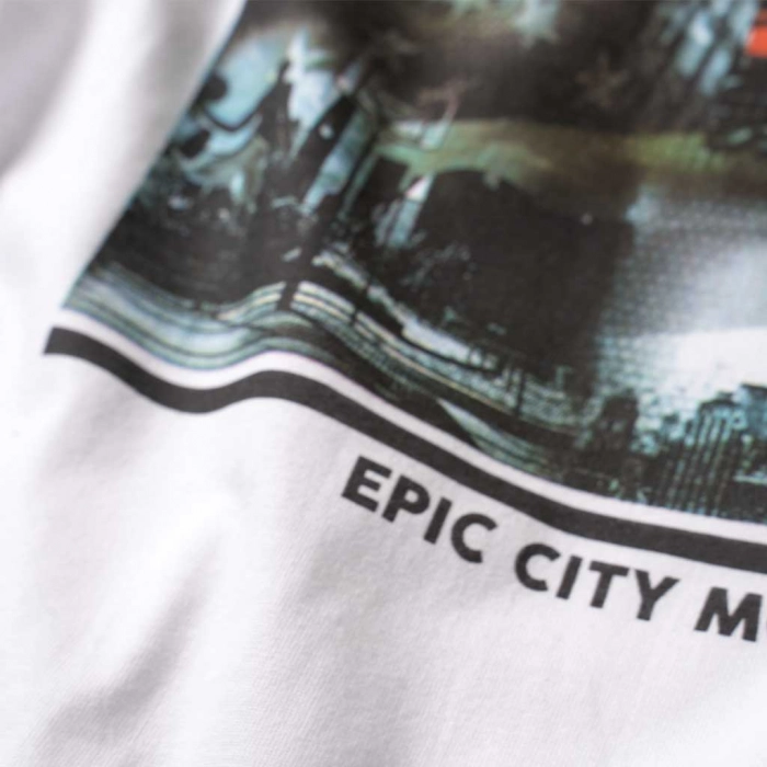 Παιδική μπλούζα Minoti για αγόρια Epic City άσπρο επώνυμες μπλούζες για αγόρια ετών online 2