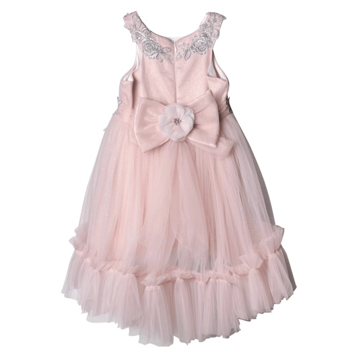 Παιδικό φόρεμα για κορίτσια Velletri Κουφετί κοριτσίστικο ποιοτικό εντυπωσιακό για γάμο βάφτιση πλάτη