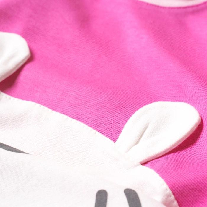 Παιδικό σετ φόρμας για κορίτσια Funny Rabbit Φούξια 4