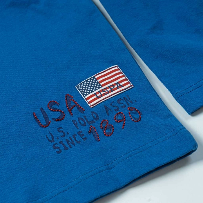 Παιδική μπλούζα US Polo για αγόρια ASSN Μπλε αγορίστικες μακρυμάνικες μοντέρνες μπλούζες επώνυμες 2