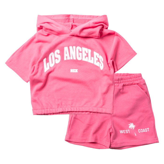 Παιδικό σετ NEK για κορίτσια Los Angeles φούξια 1