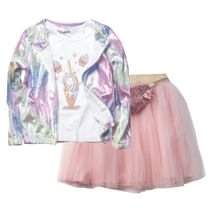 Παιδικό σετ Εβίτα για κορίτσια Unicorn candy Foil ελληνικά επώνυμα παιδικά ρούχα tutu για κοριτσάκια ετών online