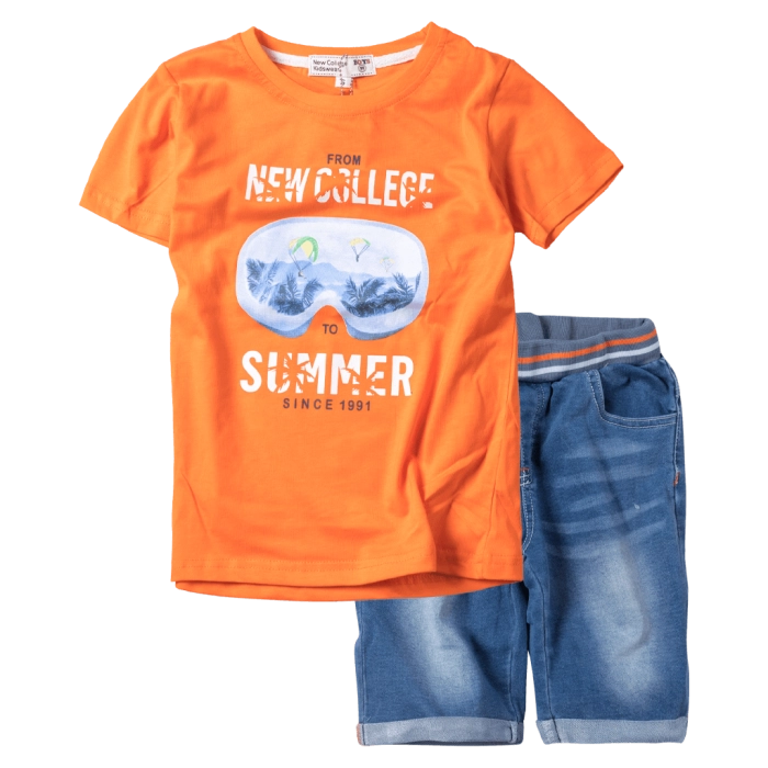 Παιδικό σετ New College για αγόρια Summer Πορτοκαλί