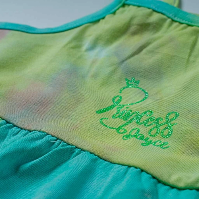 Παιδικό φόρεμα Joyce για κορίτσια Rainbow πράσινο κοριτσίστικα ελληνικά καθημερινά φορέματα 3