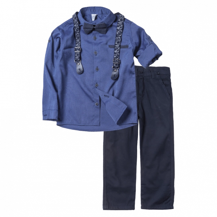 Παιδικό σετ για αγόρια Sam μπλε 5-8 αγορίστικα καλό ντύσιμο βαφτίσεις εκκλησία γάμο ετών αγοράκια online (1)
