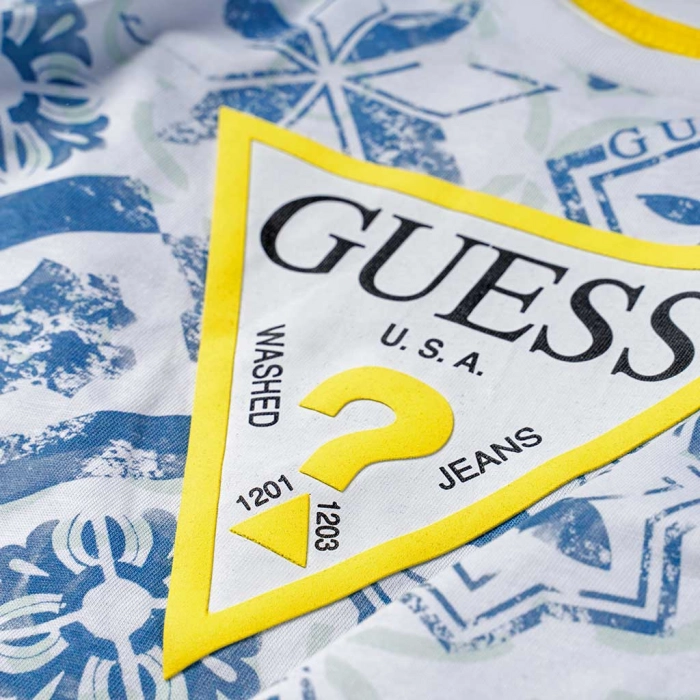 Βρεφικό σετ GUESS για αγόρια Paisley άσπρο (2)