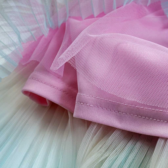 Παιδικό φόρεμα Εβίτα για κορίτσια Degrade ροζ κοριτσίστικα καλά γάμο βάφτιση πάρτι online ποιοτικά (1)