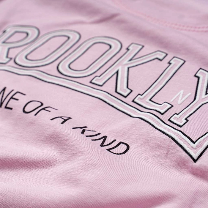 Παιδικό σετ NEK για κορίτσια Brooklyn ροζ κοριτσίστικα καθημερινά σορτς κροπ online 10 χρονών (2)