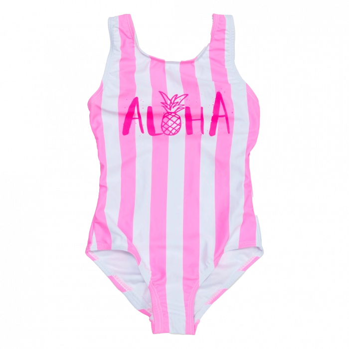 Παιδικό μαγιό Minoti για κορίτσια Aloha ροζ για θάλασσα προστασία UV ήλιο ρούχα για παραλία ετών