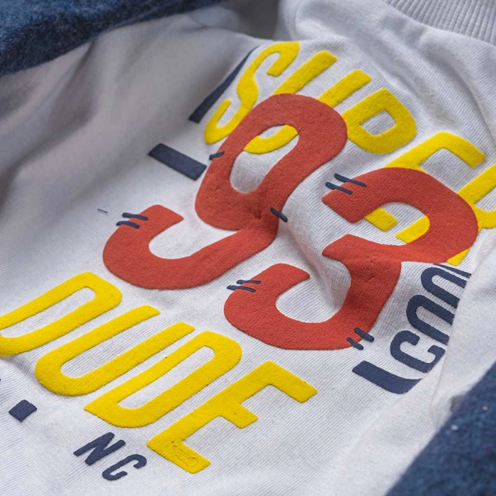 Βρεφικό σετ φόρμας  New College για αγόρια Super 93 μπλέ καθημερινά χειμωνιάτικα ετών online (3)
