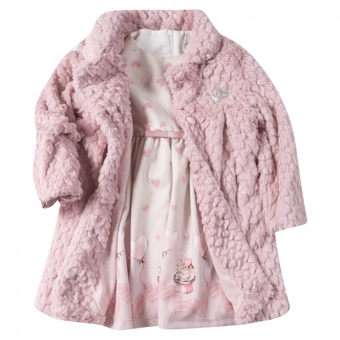 Παιδικό σετ ΕΒΙΤΑ για κορίτσια Cupcakes ροζ άνετο ζακέτα καλό παρτι χειμωνιάτικο τσάντα ετών online7