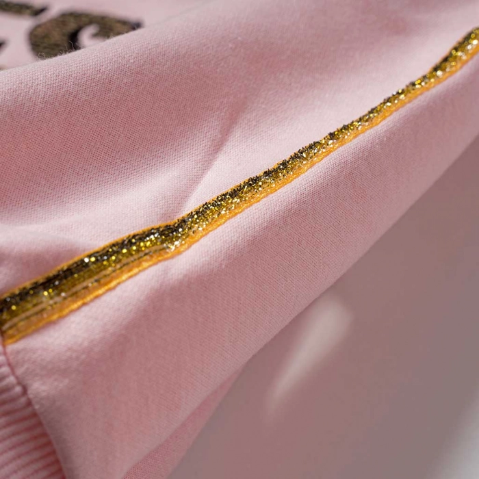 Παιδικό σετ φόρμας New College για κορίτσια Girl Dress ροζ χειμωνιάτικες καθημερινές ζεστές ετών online (3)
