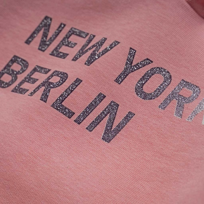 Παιδικό σετ NEK για κορίτσια Berlin ροζ καθημερινό άνετο αθλητικό ζεστό με κολάν ετών online (2)