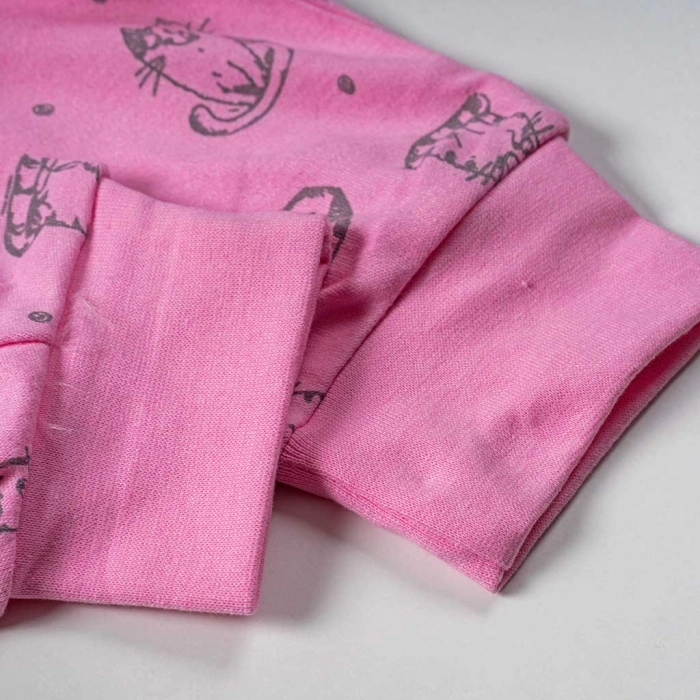 Παιδική πιτζάμα ΕΒΙΤΑ για κορίτσια Sleepy Mew γκρι καθημερινή άνετη ζεστή ετών online (5)