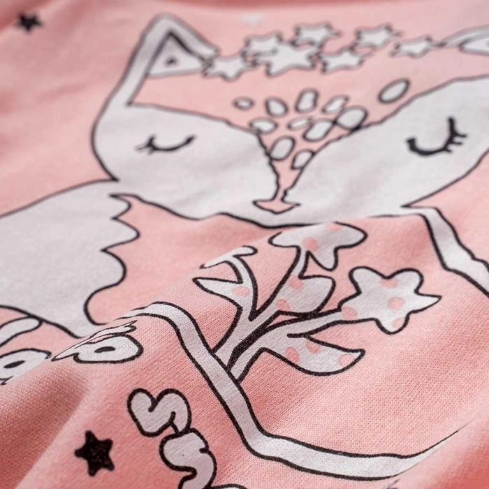 Παιδική πιτζάμα ΕΒΙΤΑ για κορίτσια Sleepy Owl ροζ καθημερινή άνετη ζεστή χειμερινή ετών online (3)