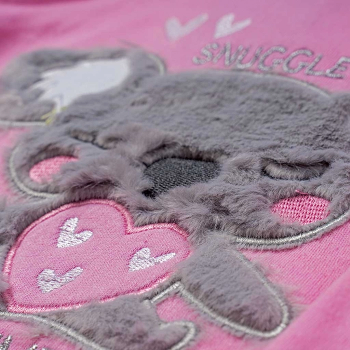 Παιδική πιτζάμα ΕΒΙΤΑ για κορίτσια Sleepy Coala ροζ καθημερινή άνετη χειμερινή ζεστή ετών online (2)