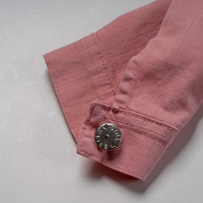 Παιδικό μπουφάν Εβίτα για κορίτσια Shine out ροζ ελληνικά εποχιακά λεπτά ανοιξιάτικα τζιν μπουφάν ετών online (5)