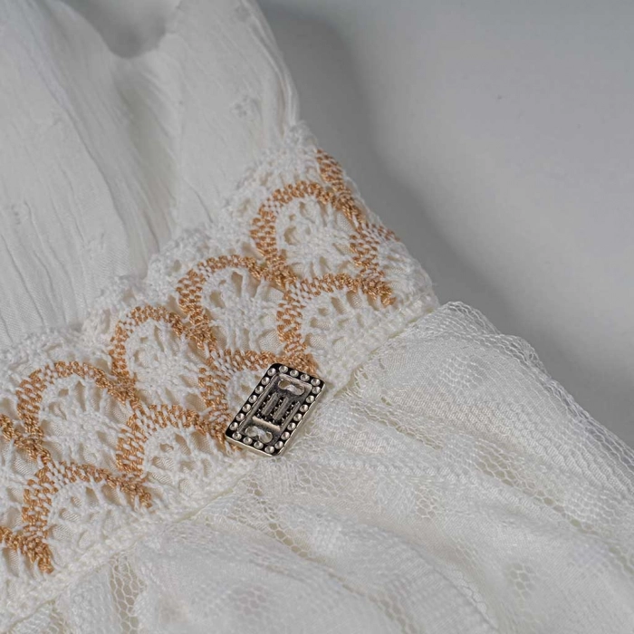 Παιδικό φόρεμα Εβίτα για κορίτσια sand castle μπεζ αμπιγέ φορέματα απλά casual γάμους βαφτίσεις ρομαντικά ετών online (2)