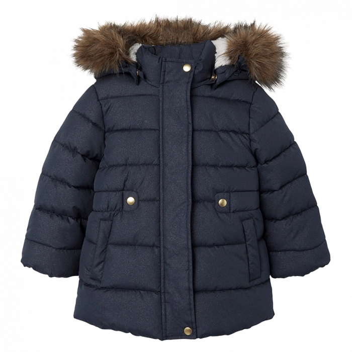 Παιδικό μπουφάν name it για κορίτσια parka μπλε χειμερινά μπουφάν με γούνα παρκα ετών online