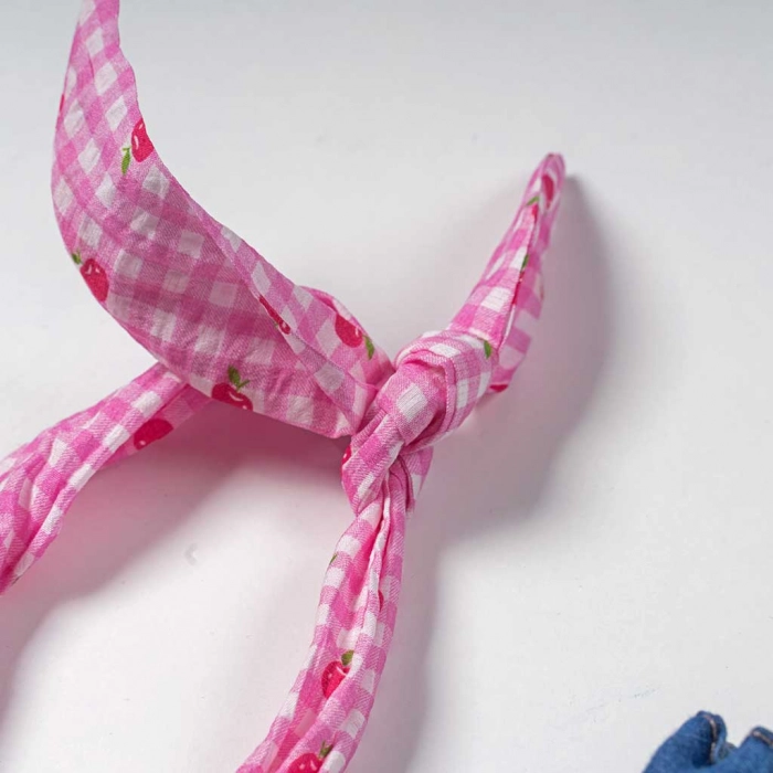 Βρεφικό σετ Εβίτα για κορίτσια Cherries ροζ ελληνικό επώνυμο σετ με σορτς οικονομικό κοριτσίστικο ετών Online (5)