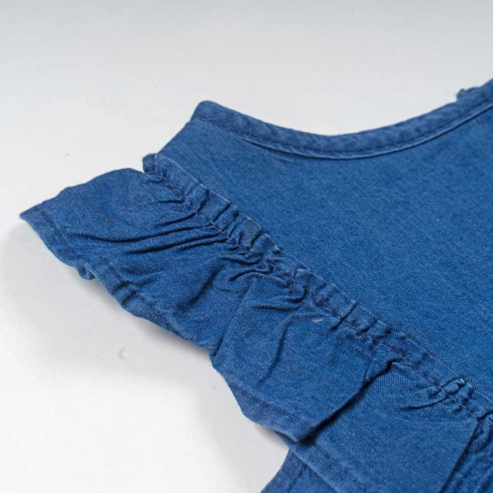 Βρεφικό φόρεμα Εβίτα για κορίτσια  jean collect μπλε κοριτσίστικο καλοακαιρινό μοντέρνο μηνών online (2)