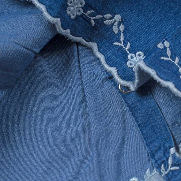 Βρεφικό φόρεμα Εβίτα για κορίτσια  jean collect μπλε κοριτσίστικο καλοακαιρινό μοντέρνο μηνών online (5)