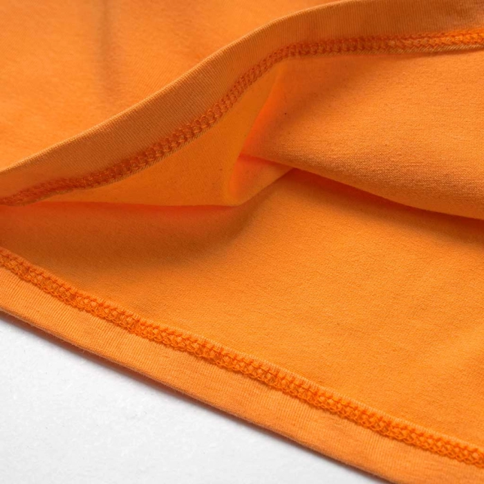 Παιδικό σετ ΝΕΚ για κορίτσια vitame sea πορτοκαλί καλοκαιρινά σετάκια μακό με βερμούδα t-shirt ελληνικά μοντέρνα ετών (3)