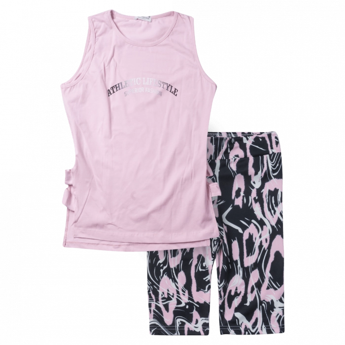 Παιδικό σετ ΝΕΚ για κορίτσια athletic lifestyle ροζ καλοκαιρινά σετάκια με κολάν ελληνικά ετών onlineΑΨ