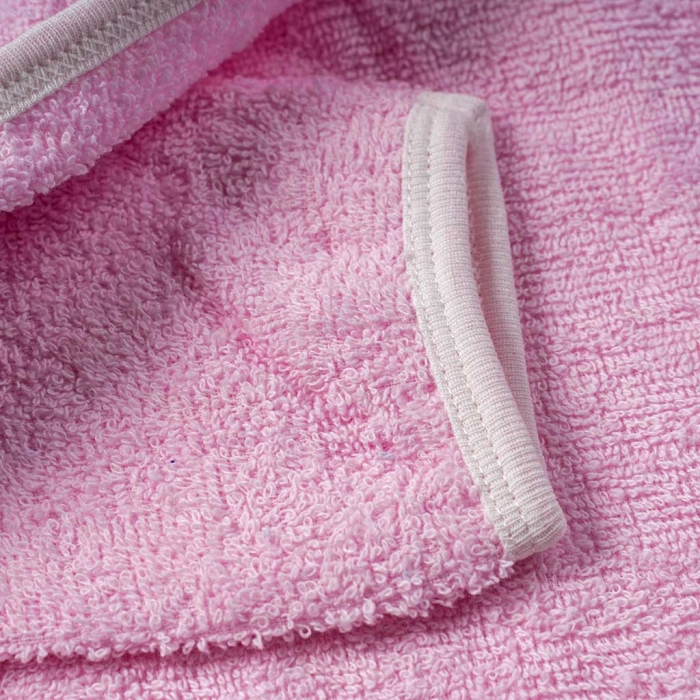 Βρεφική μπουρνουζοπετσέτα για κορίτσια panda ροζ βαμβακερές παιδικές πετσέτες με γάντι μπάνιο (4)