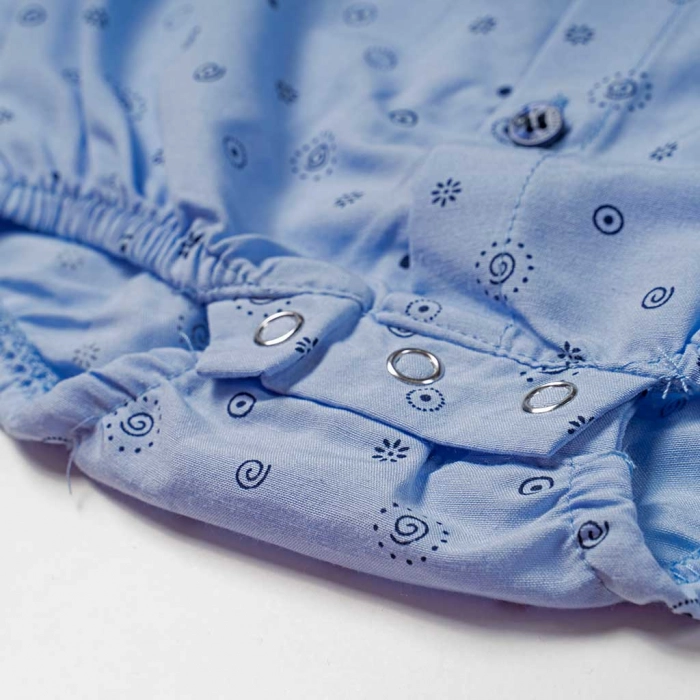 Βρεφικό σετ με πουκάμισο για αγόρια Porto μπλε μηνών καλό ντύσιμο βρεφικά με παπιγιόν online (6)