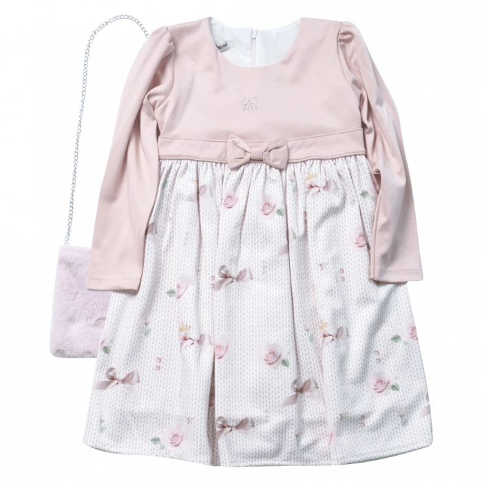 Παιδικό φόρεμα ΕΒΙΤΑ για κορίτσια Stab ροζ μοντέρνο κοριτσίστικο  για βόλτα ελληνικά ετών Online (4)