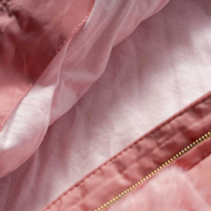 Βρεφικό μπουφάν Εβίτα για κορίτσια Fur n Fluffy ροζ ζεστό χειμωνιάτικο καθημερινό γούνα μηνών online (7)