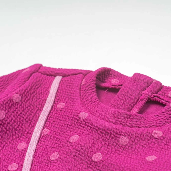 Βρεφικό φόρεμα Mayoral για κορίτσια Little House φούξια μοντέρνο κοριτσίστικο επώνυμο φόρεμα μηνών online (3)