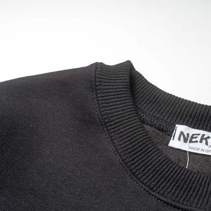Παιδική μπλούζα ΝΕΚ για αγόρια Nek City μαύρο μοντέρνο φούτερ χειμερινό καθημερινό για το σχολείο ετών online (3)