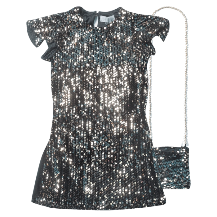 Παιδικό φόρεμα Εβίτα για κορίτσια Louder μαύρο casual κοριτσίστικο καλό φόρεμα ετών online (6)