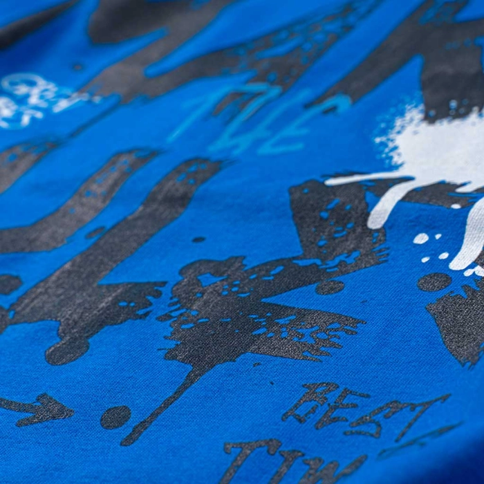 Παιδική μπλούζα Minoti για αγόρια  make the Rlues μπλε μακρυμάνικες λεπτές μπλούζες λεπτές ετών (2)