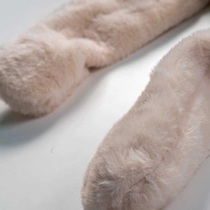 Παιδικός σκούφος με αυτάκια που σηκώνονται BeigeMonster2 μπεζ  ζεστός γούνινος σκουφος για το κρύο ετών Online (2)