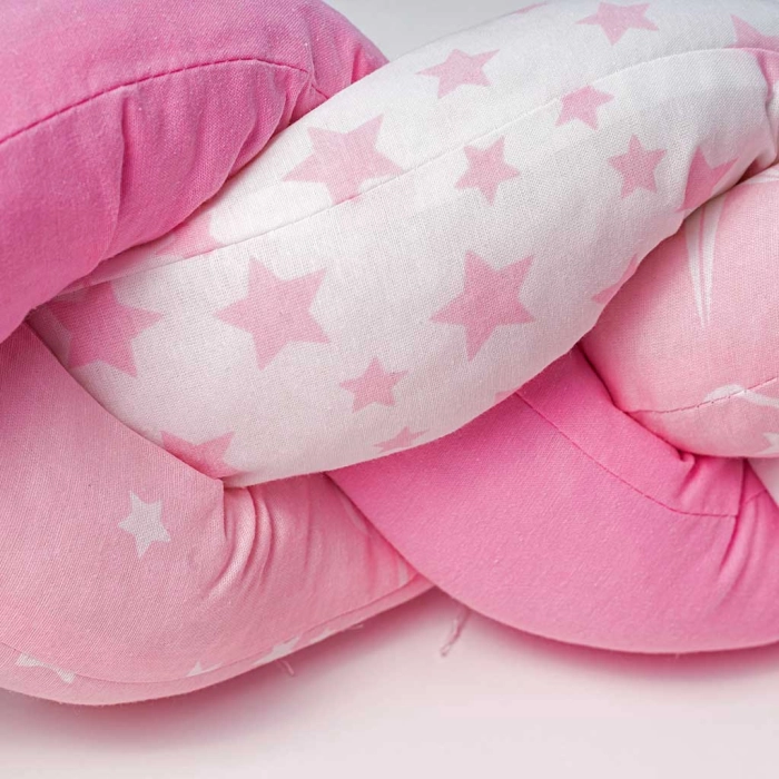 Βρεφική πλεξούδα για κούνια  sleeping star1 ροζ πάντες για κούνια μοντέρνες για μωράκια αγόρια κορίτσια online (4)